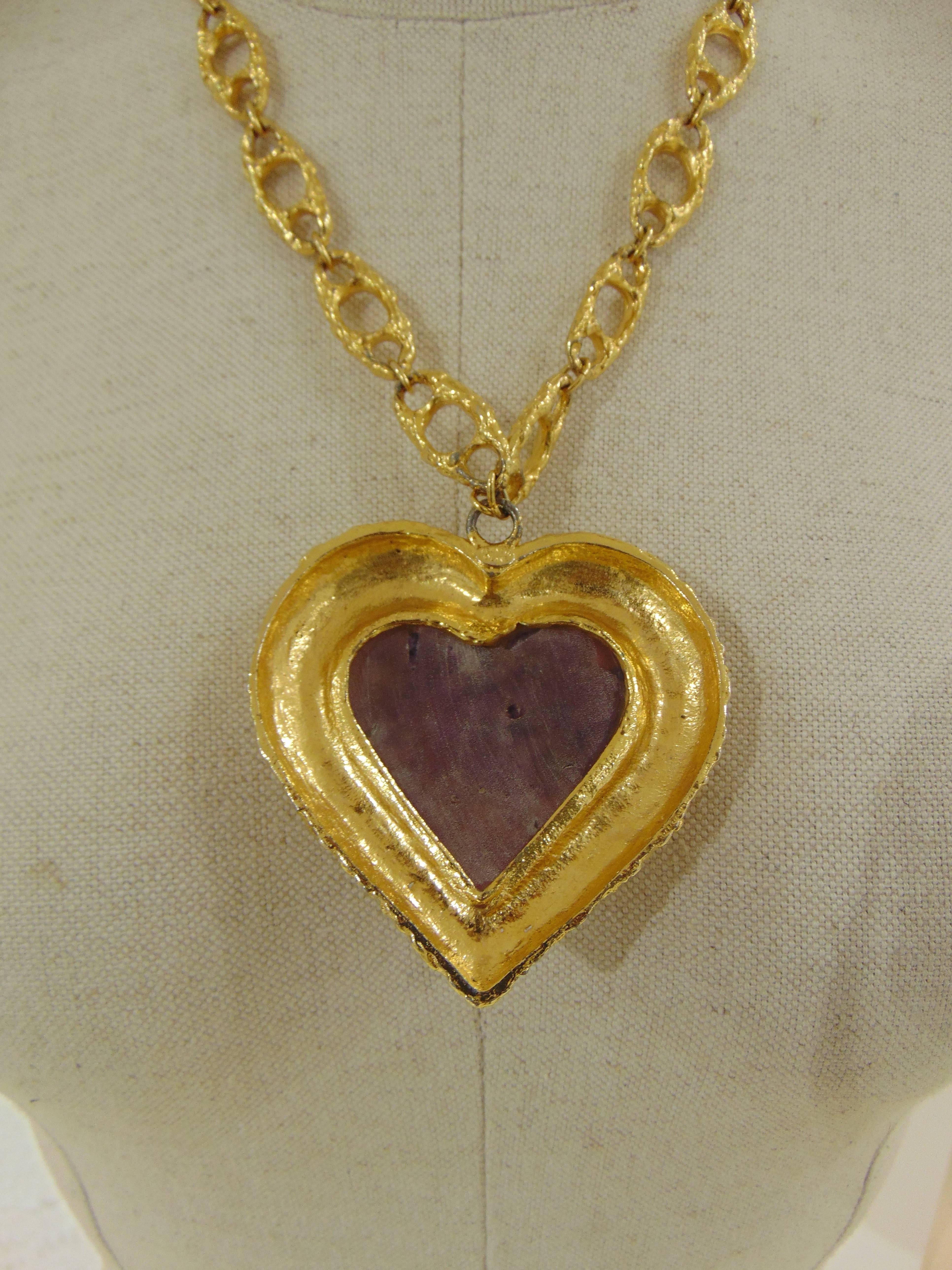 purple heart diamond necklace
