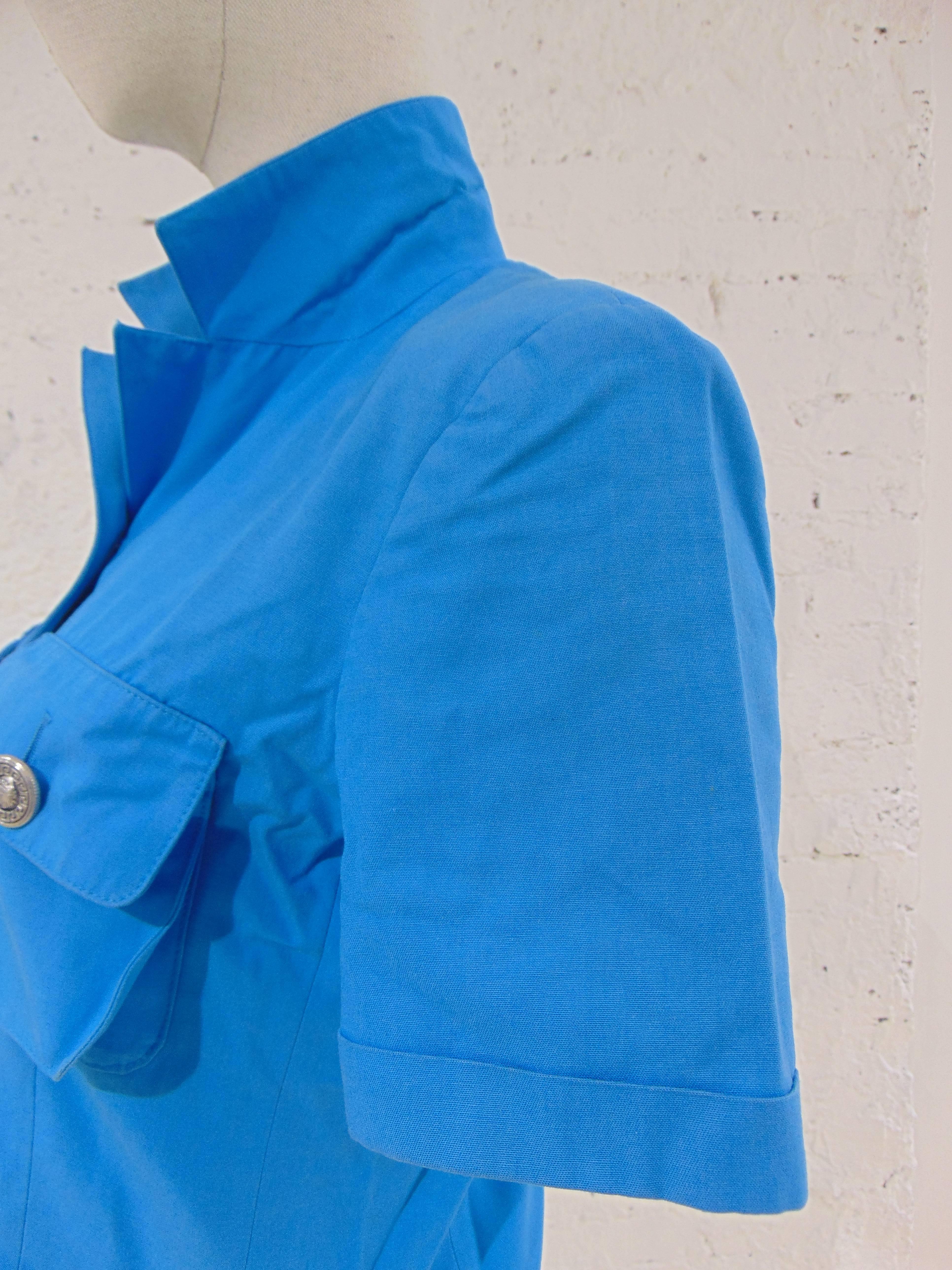 Versace Sport turquoise Short sleeves Jacket 2