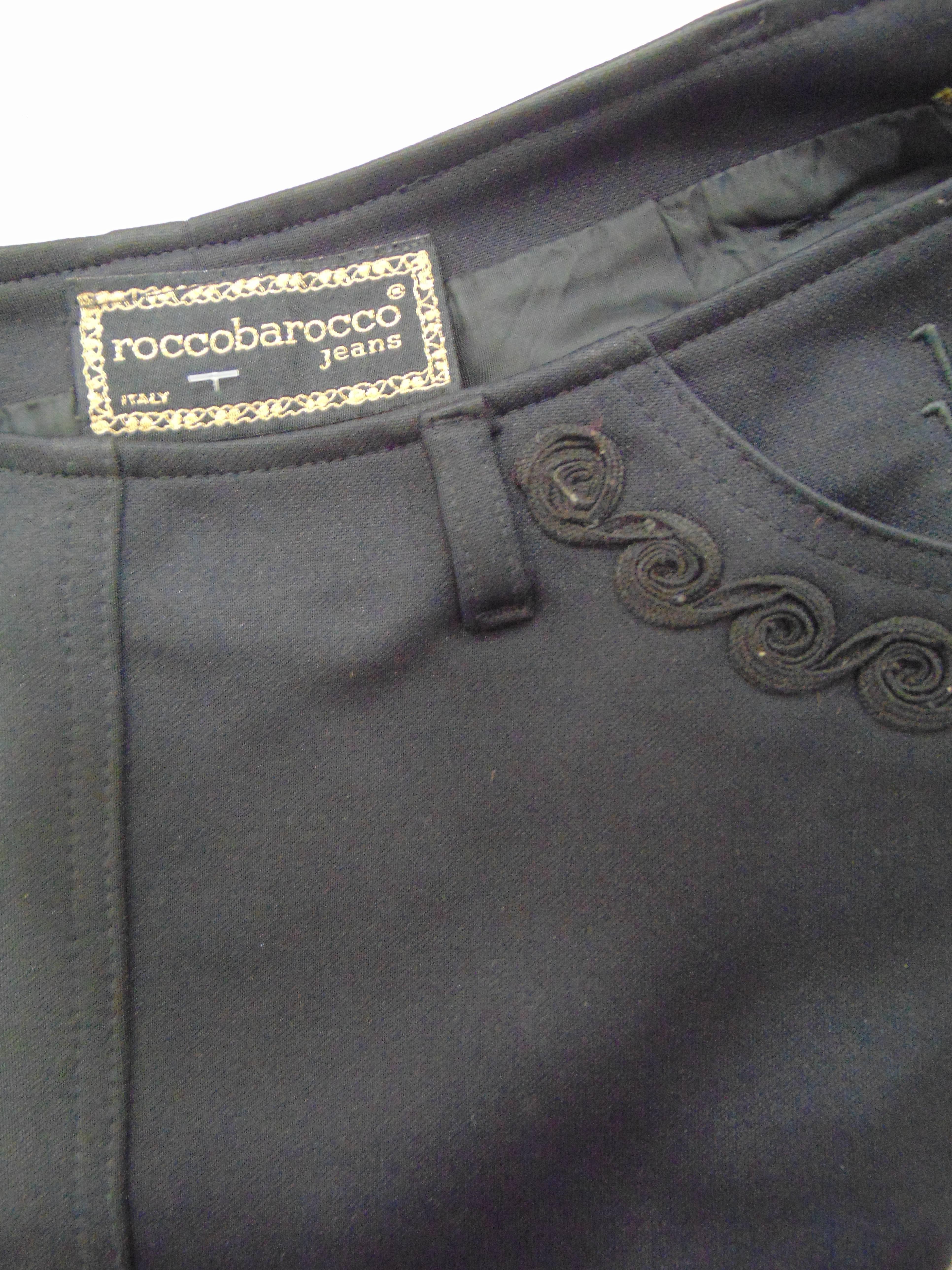 Women's Roccobarocco black mini skirt