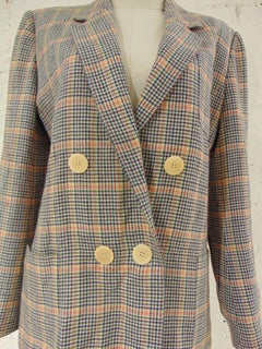 1980s Hermes multicoloured wool skirt suit