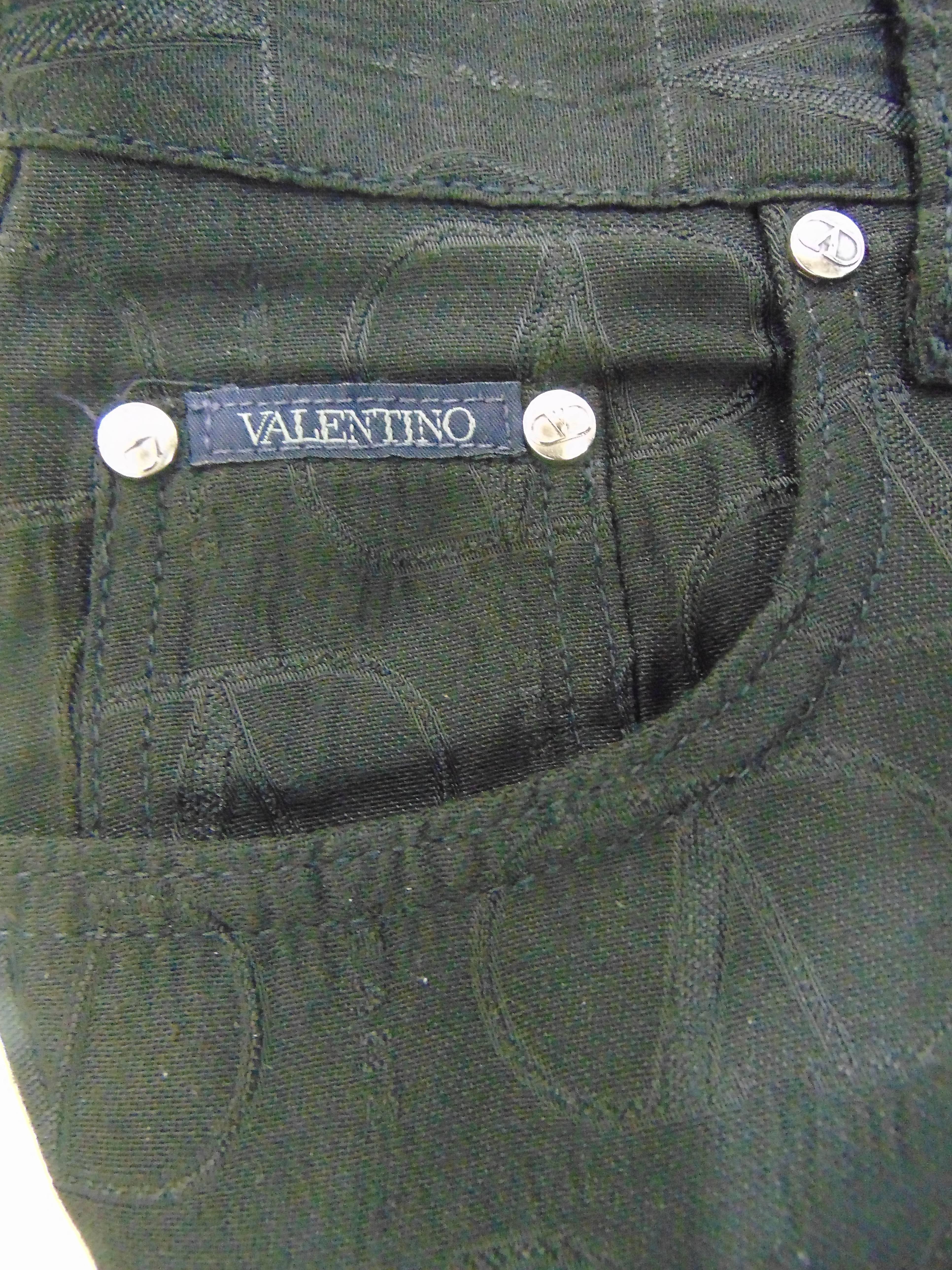 Women's Valentino Jeans V Logo black cotton high waist skirt
