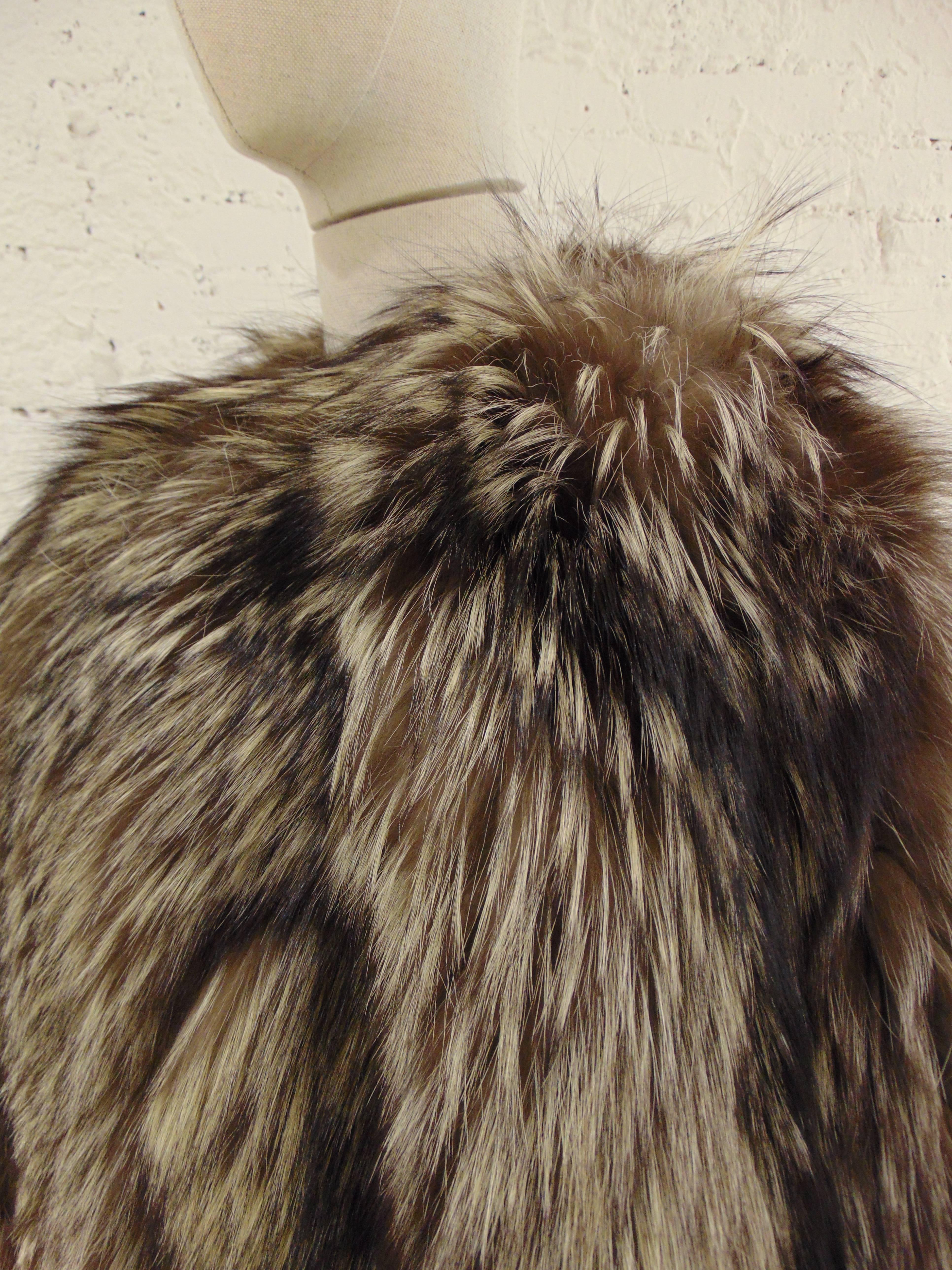 Black Fendi silver fox fur, 1990 