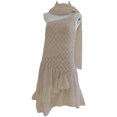 Vintage Missoni white dress plus Scarf