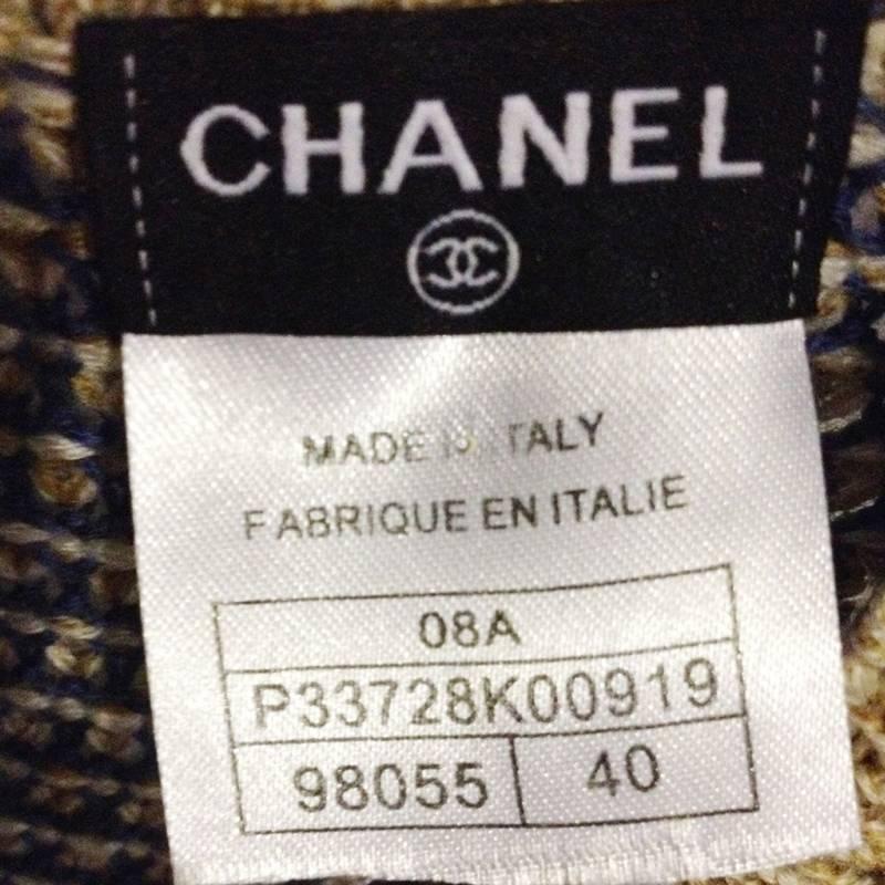 Gray Chanel beije Blue wool dress