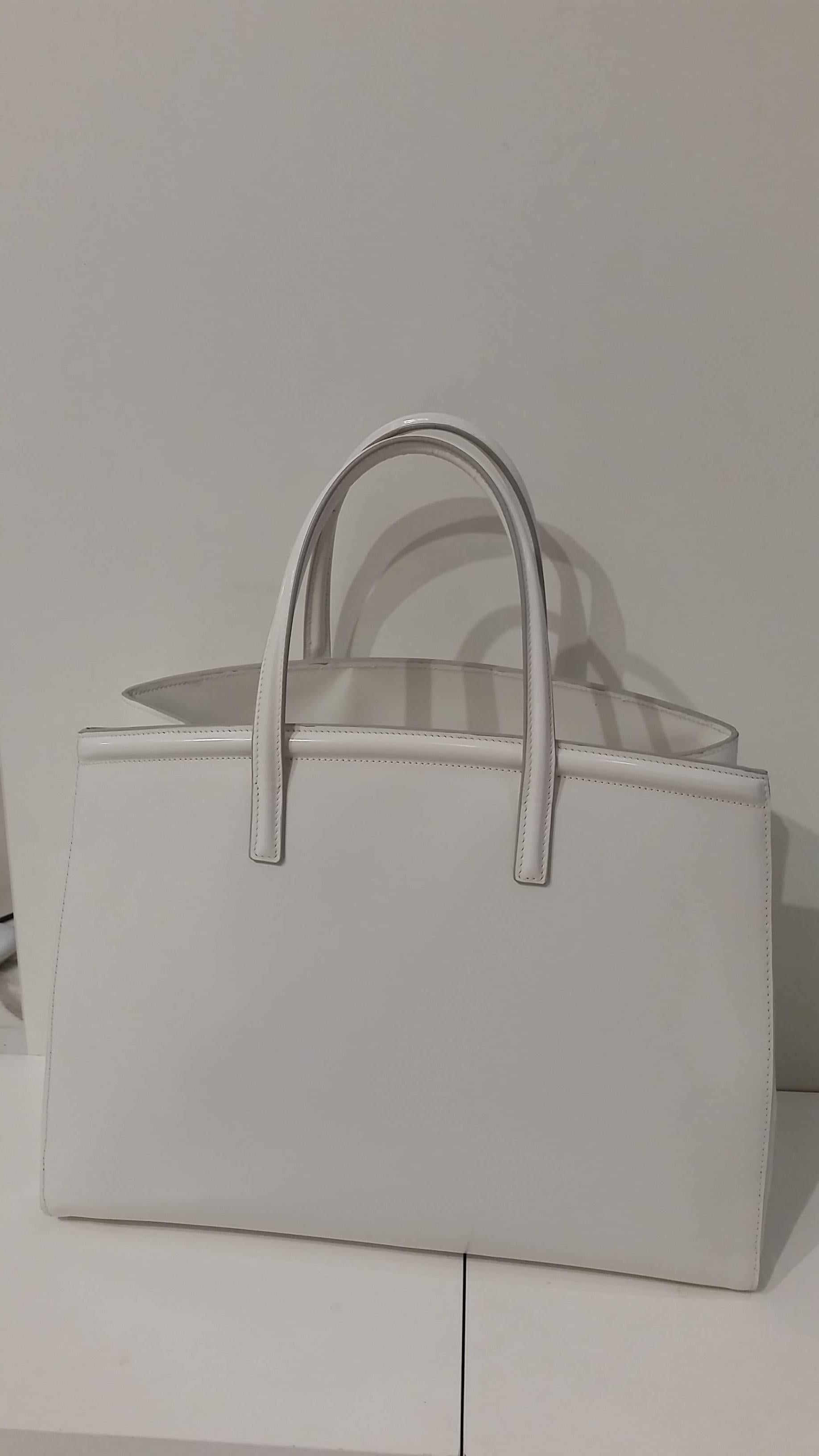 Women's 2000s Prada white leather bag