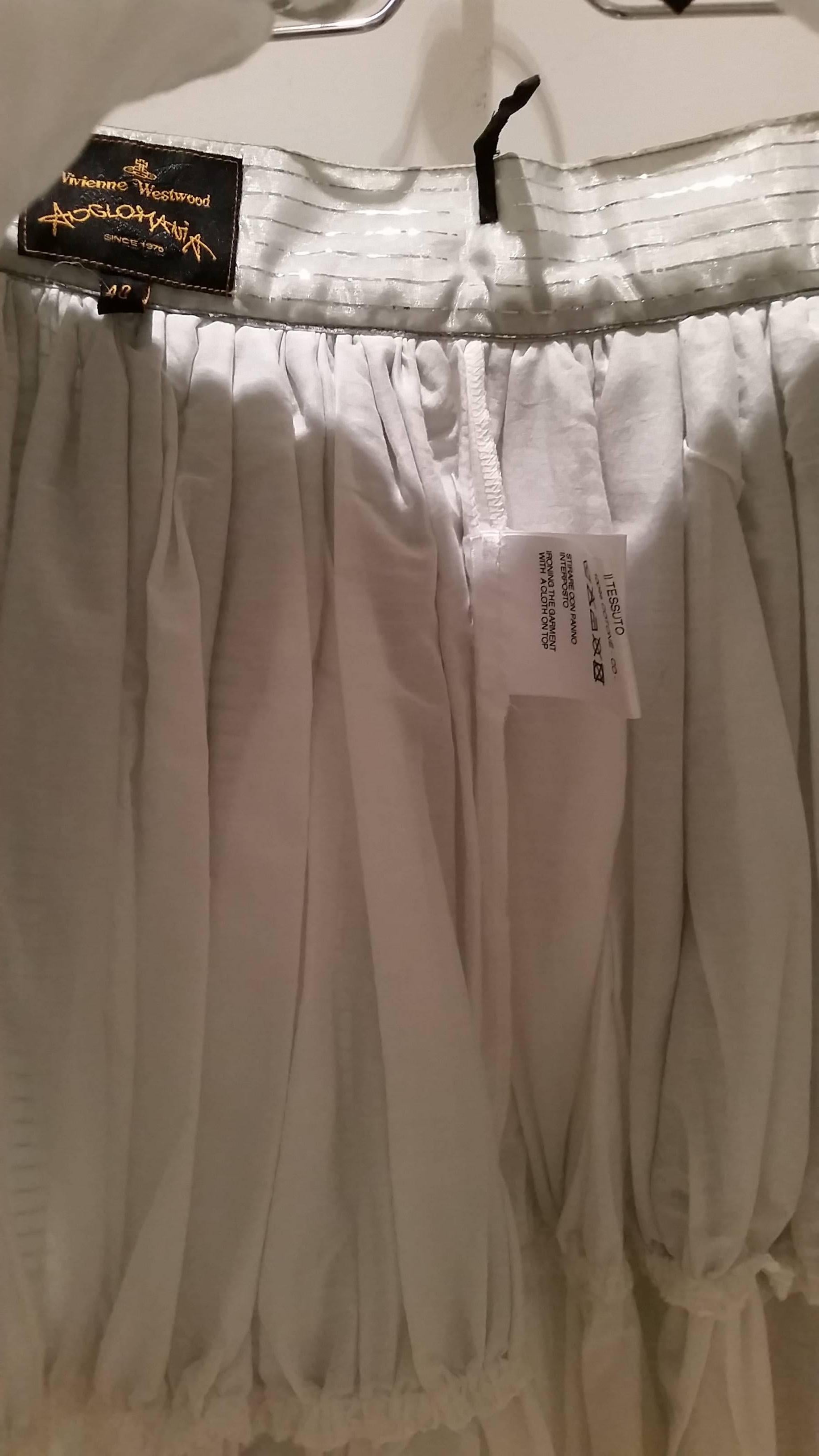 1990s Vivienne Westwood Anglomania silver grey skirt In Excellent Condition In Capri, IT