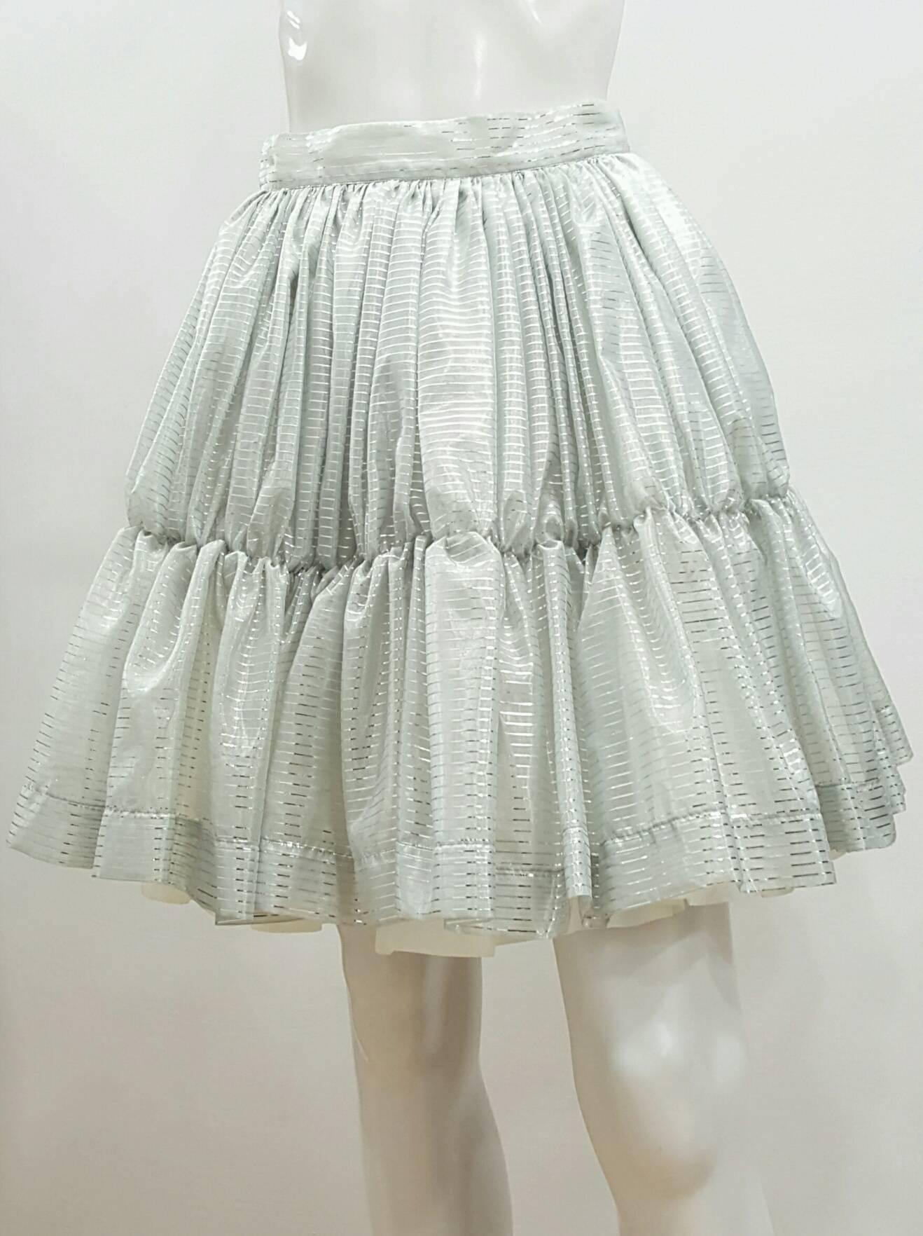 1990s Vivienne Westwood Anglomania silver grey skirt 2