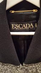 Giacca grigia e nera Escada by Margaretha Ley degli anni '80