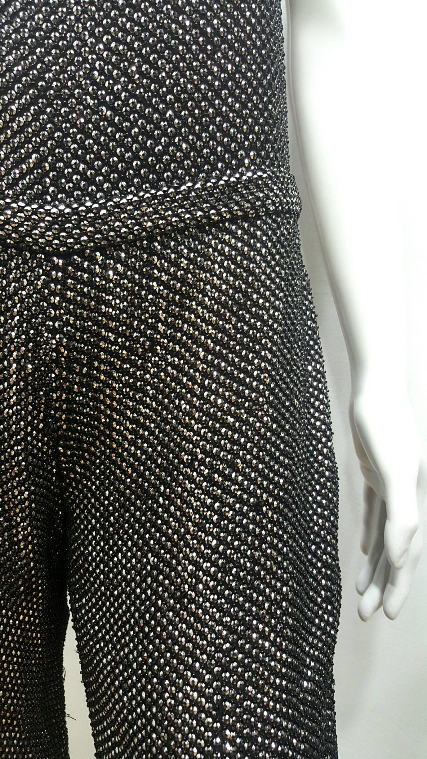 2000s Gucci by Tom Ford Backless Black Crystals Jumpsuit In New Condition In Capri, IT