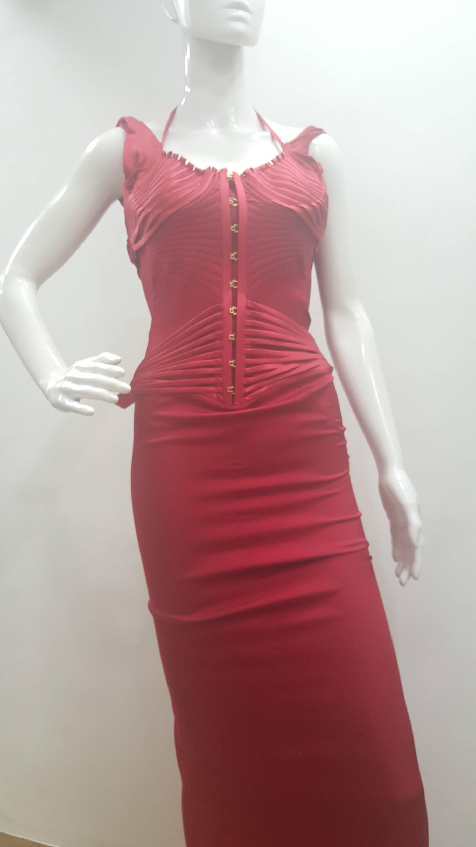 2003s Gucci Iconic Red Long Dress by Tom Ford  1