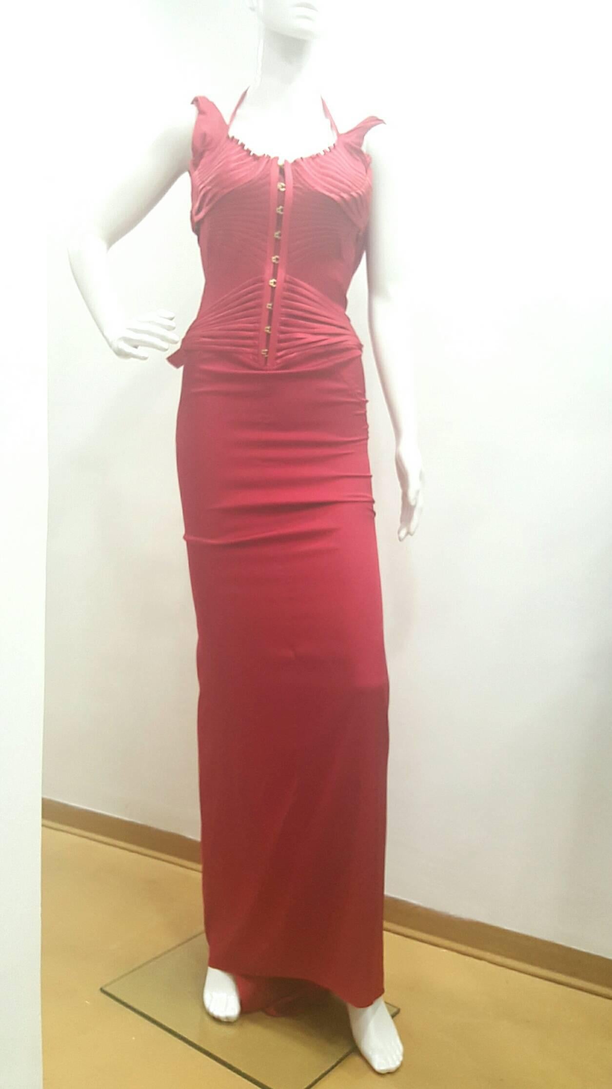 2003s Gucci Iconic Red Long Dress by Tom Ford  3