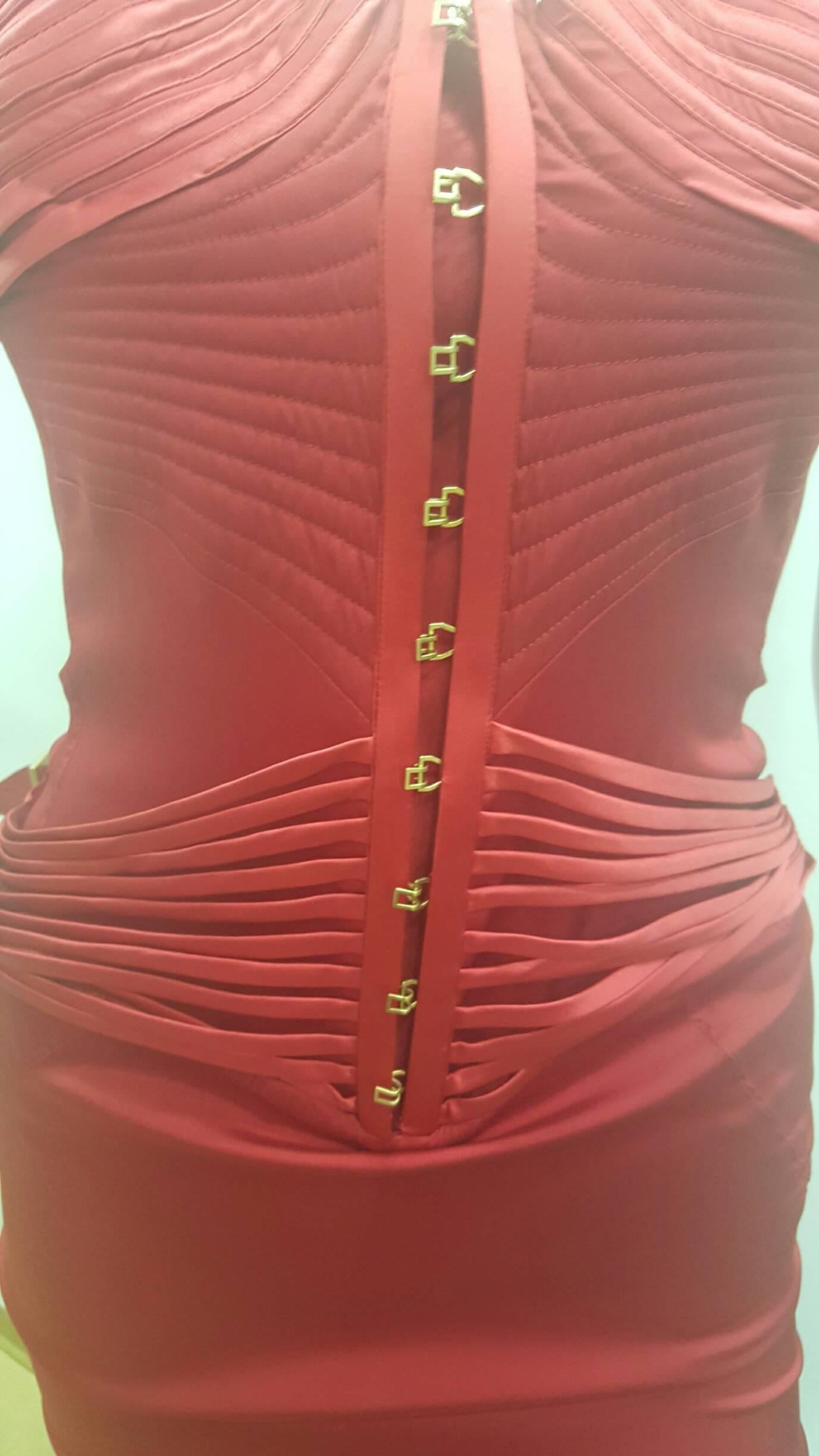 Women's 2003s Gucci Iconic Red Long Dress by Tom Ford 