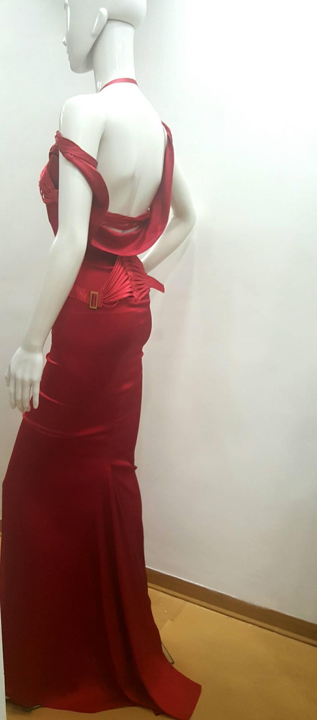2003s Gucci Iconic Red Long Dress by Tom Ford  4