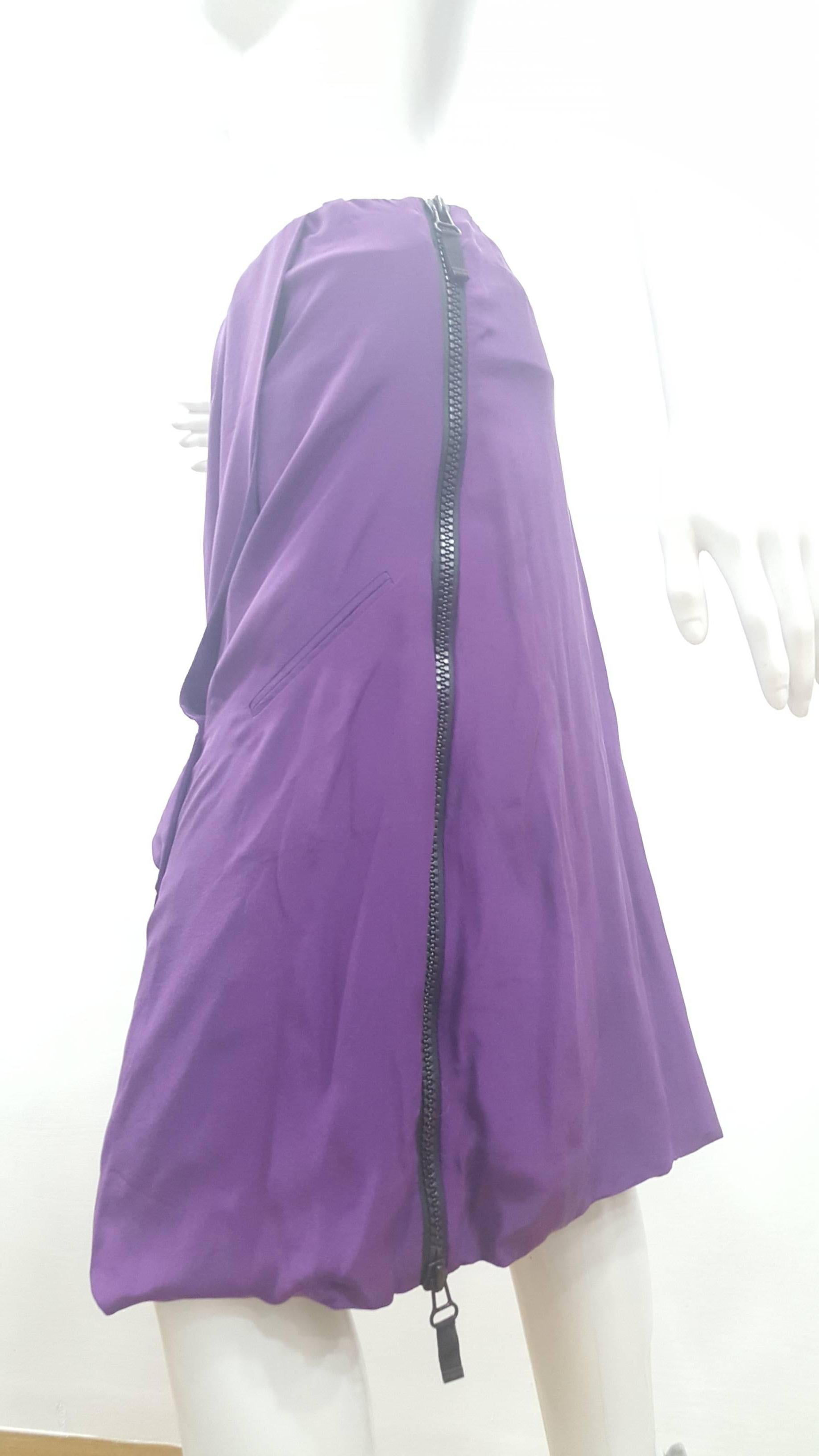 Black 2000s Gianfranco Ferre Purple Skirt For Sale