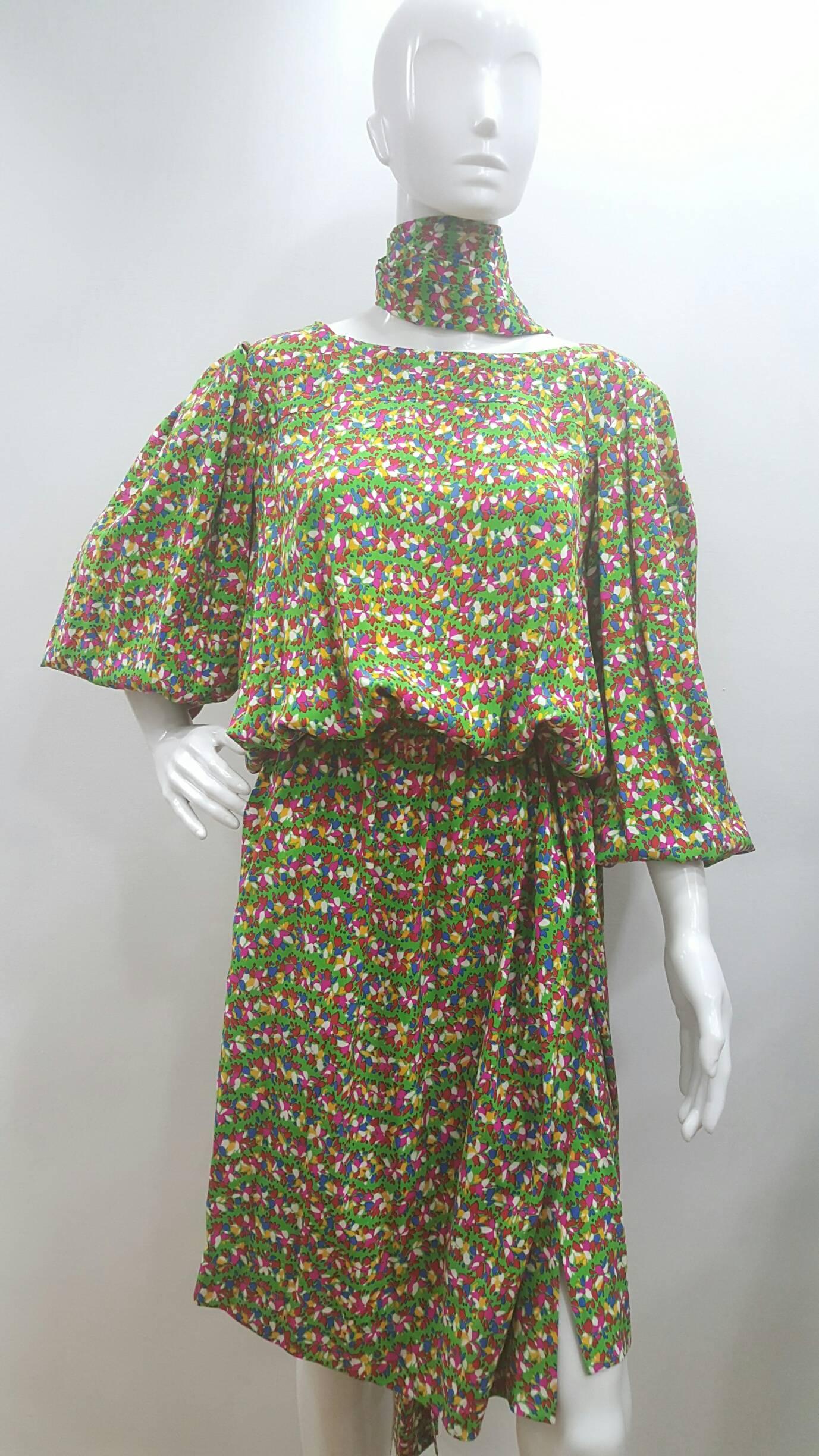1970s Yves Saint Laurent Multicoloured Dress In Excellent Condition In Capri, IT