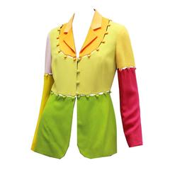 1980s Moschino Multicoloured block jacket
