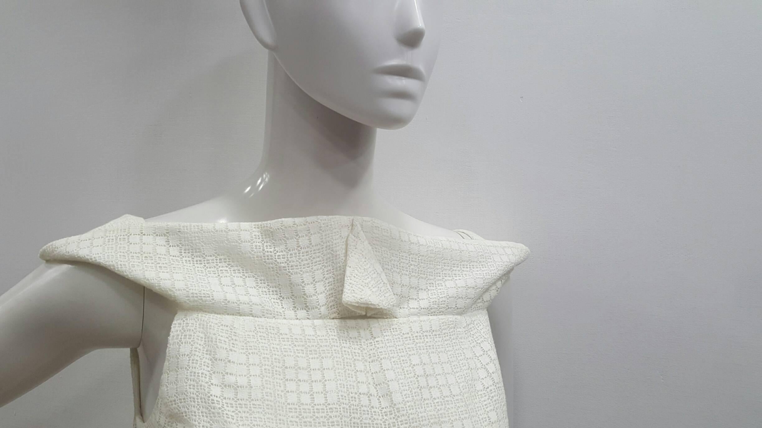 Gray 1990s Antonio Berardi White Dress