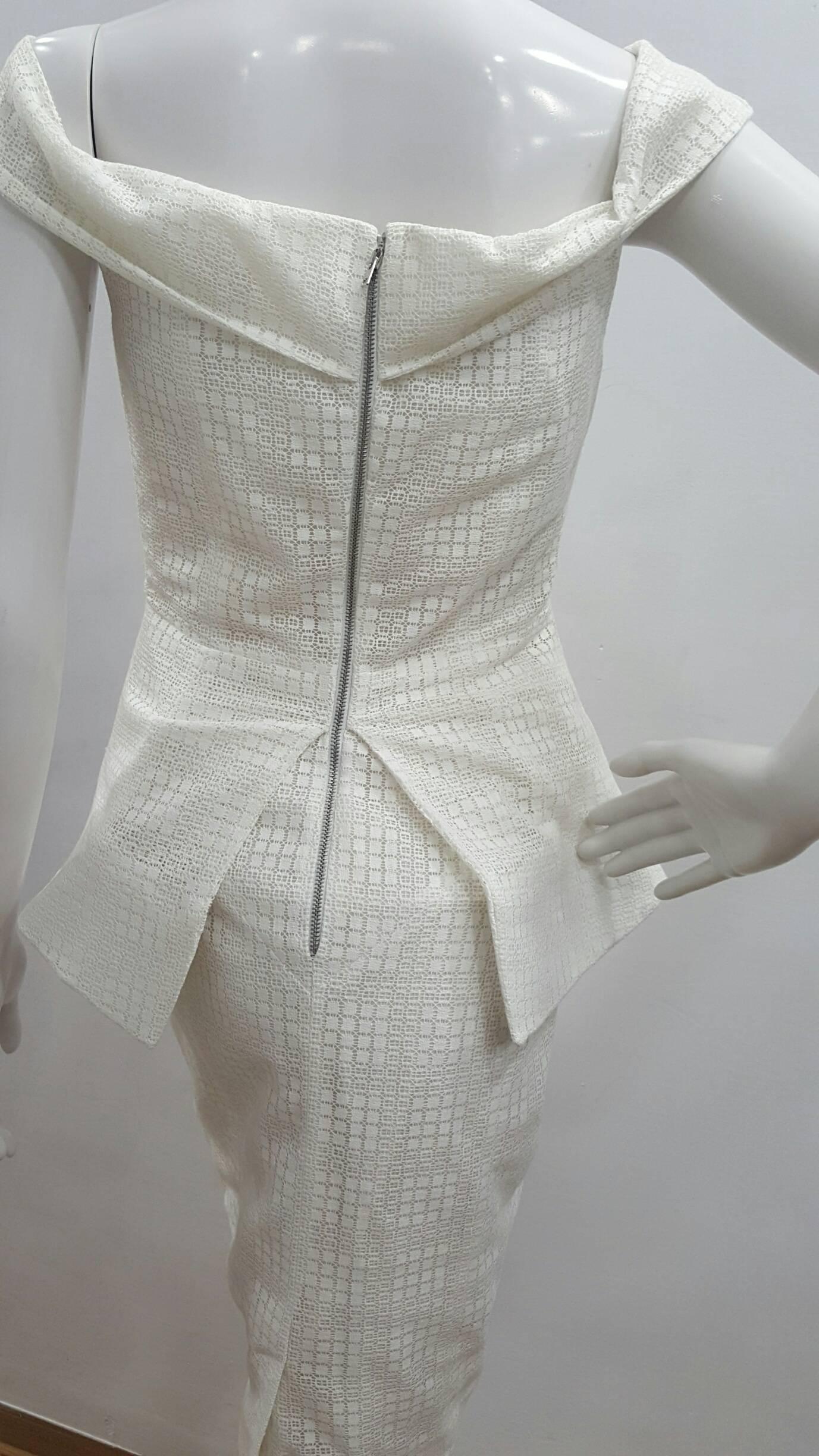 1990s Antonio Berardi White Dress 3