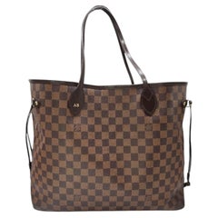 Louis Vuitton 2015 Damier Ebene Neverfull GM Tote Bag
