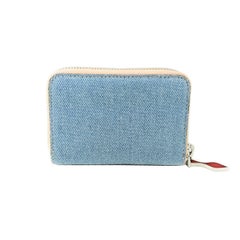 Christian Louboutin Denim Panettone Studded Coin Purse