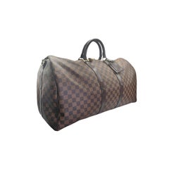 Louis Vuitton 2011 Damier Ebene Keepall 55 Unisex Duffel Bag