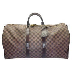 Louis Vuitton 2011 Damier Ebene Keepall 55 Unisex Duffel Bag