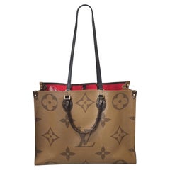 Louis Vuitton OnTheGo GM Tote Monogram Giant with Red Interior