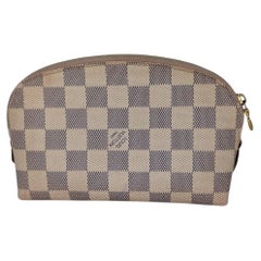 Louis Vuitton 2018 Damier Azur Cosmetic Pouch Unisex Travel Bag