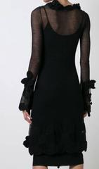 Rare Chanel Black Crochet  Dress