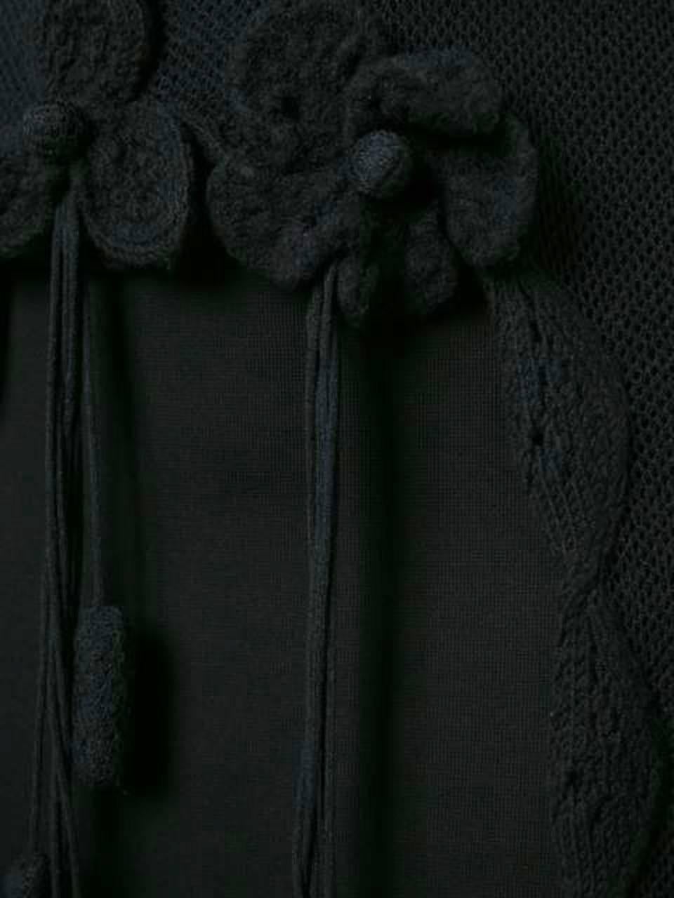Rare Chanel Black Crochet  Dress In Excellent Condition In Paris, FR