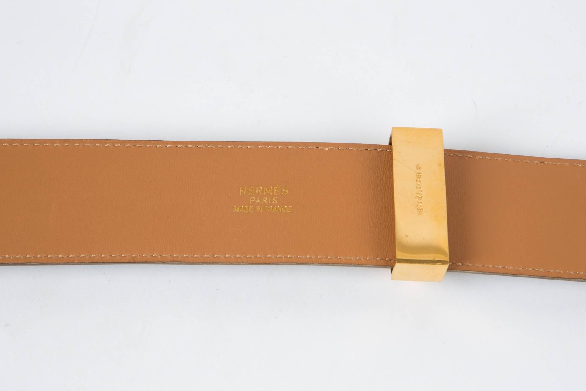 Dark Chocolate Medor Hermes Belt In Excellent Condition In Paris, FR