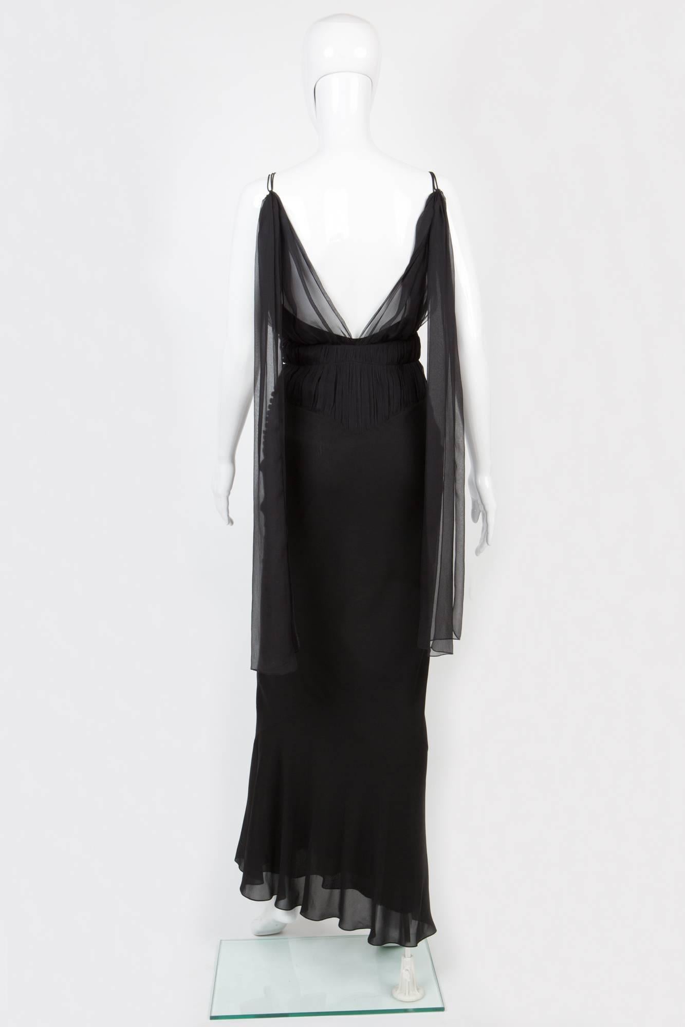 Christian Dior Black Evening Dress In Excellent Condition In Paris, FR