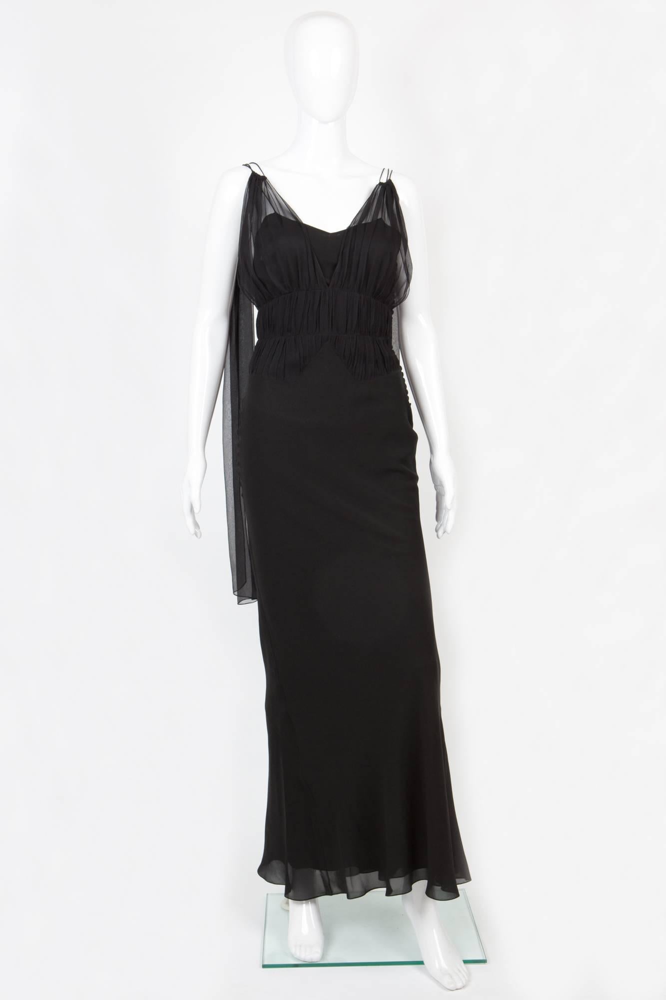 Women's Christian Dior Black Evening Dress