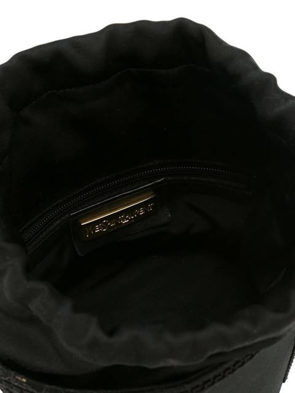 Women's Saint Laurent Black Braided Shoulder Bag