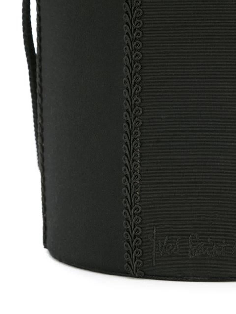 Saint Laurent Black Braided Shoulder Bag In Excellent Condition In Paris, FR