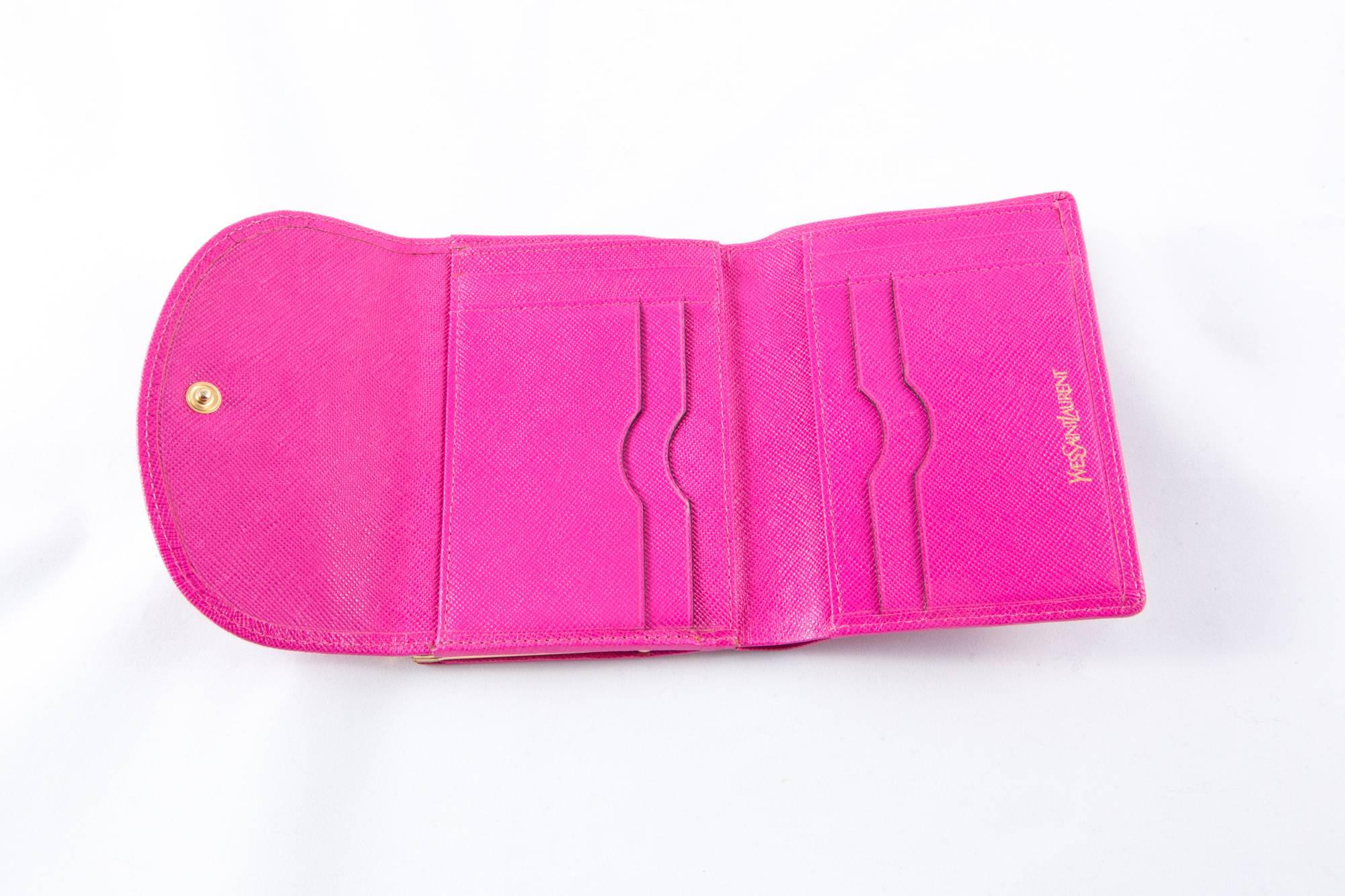 Pink Malabar Saint Laurent Wallet 1