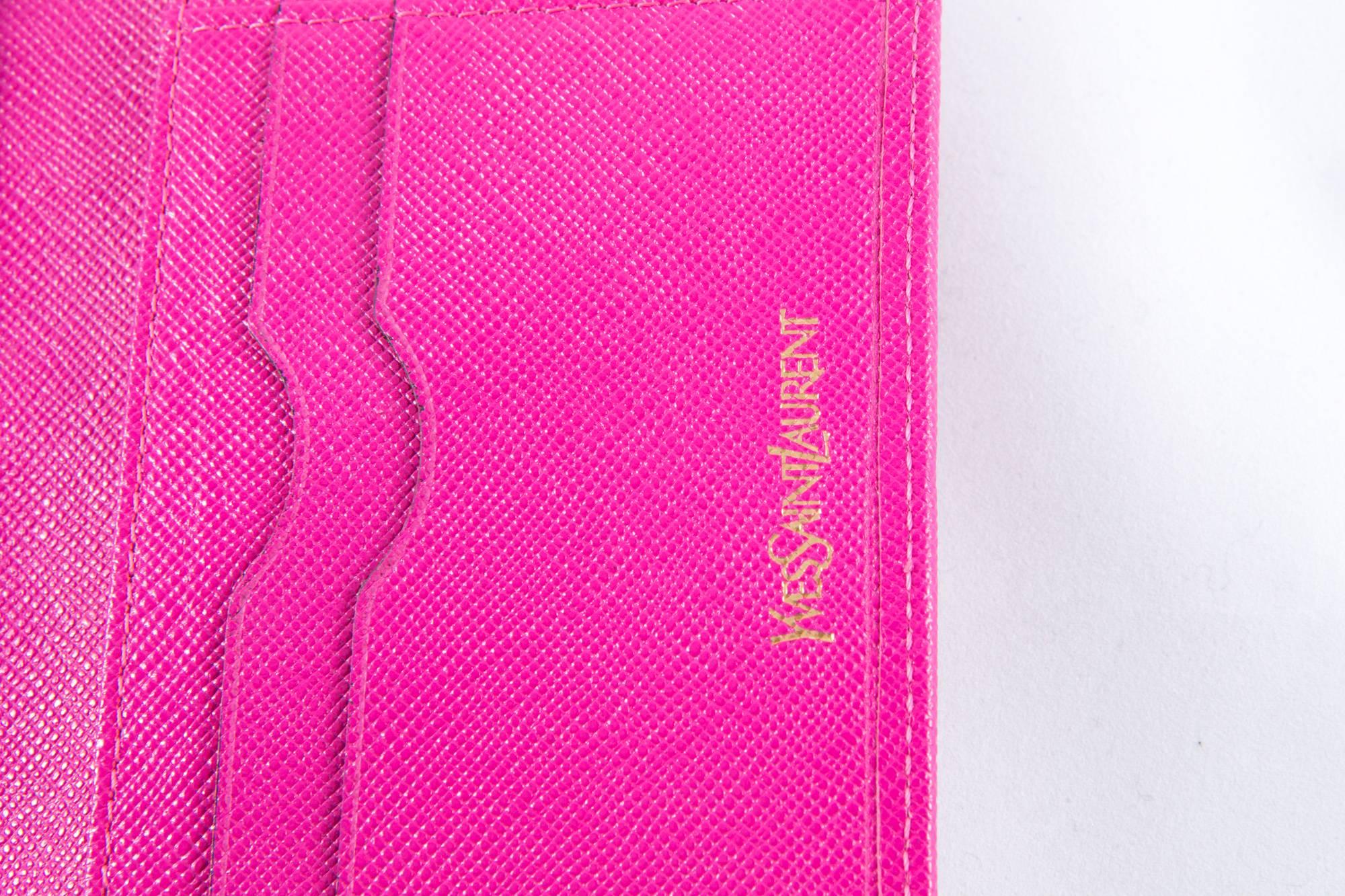 Pink Malabar Saint Laurent Wallet 5