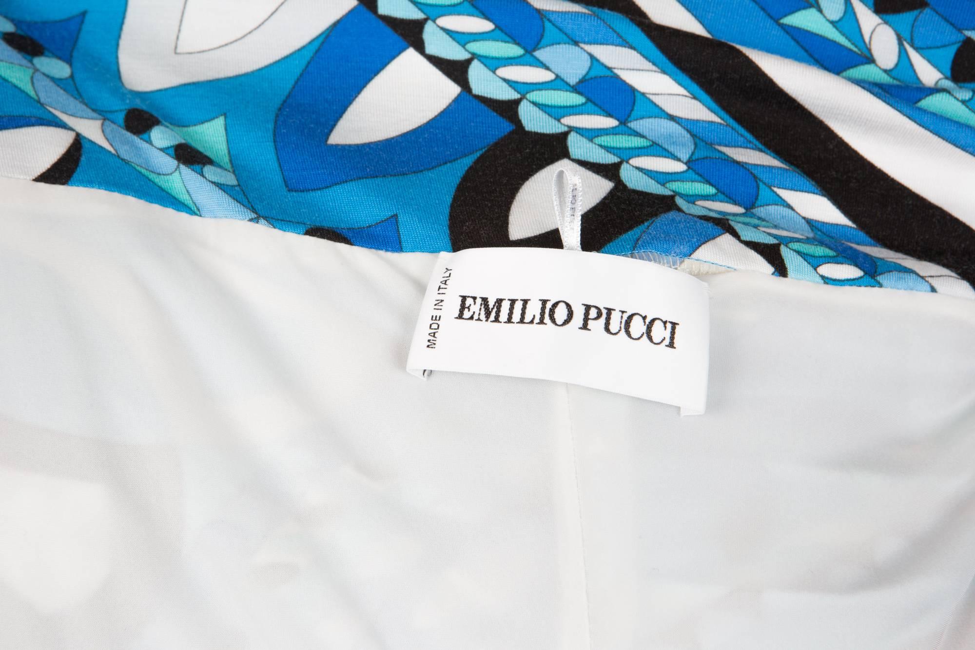 Emilio Pucci Blue Turquoise Graphic Dress 1