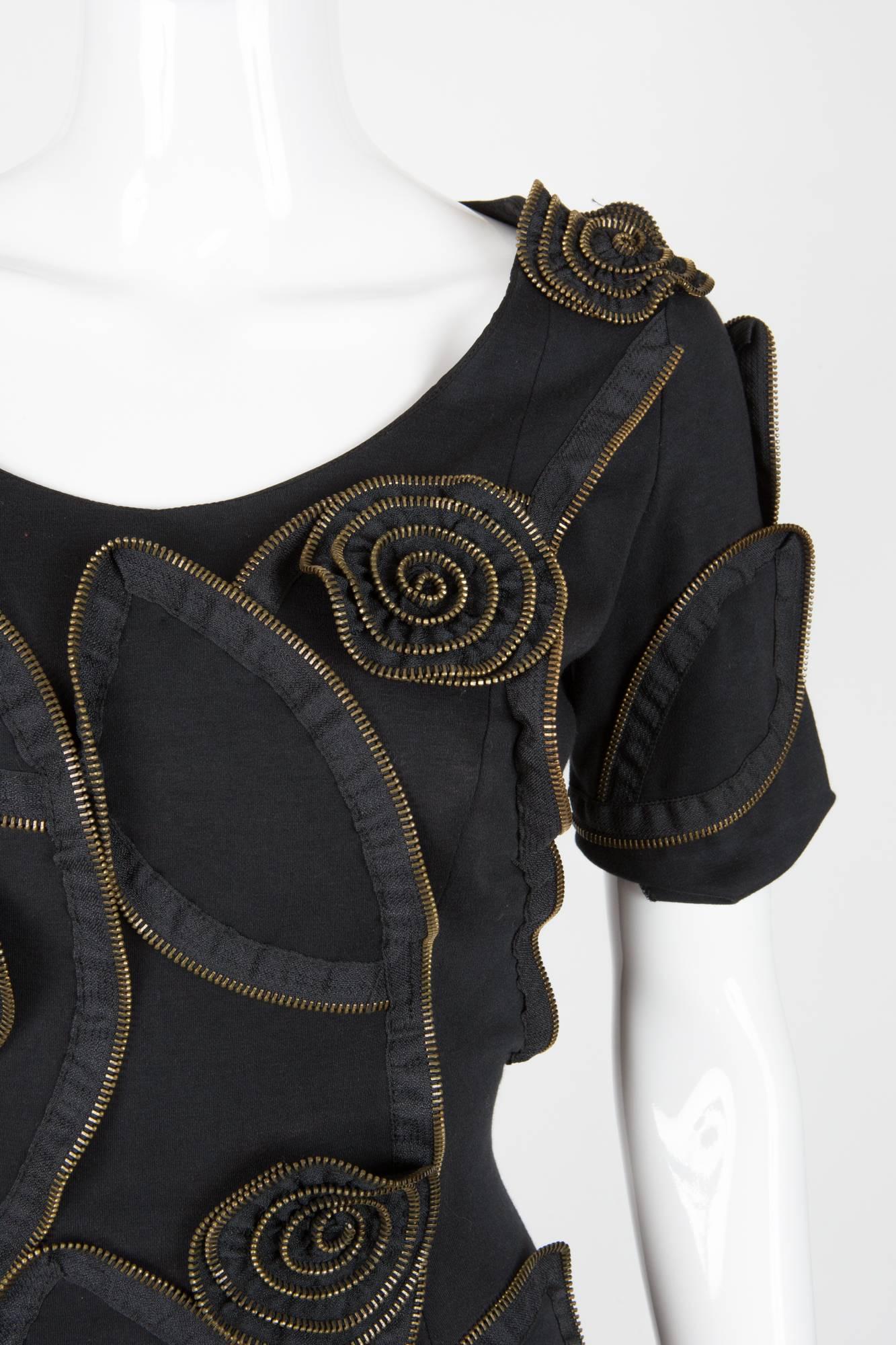 Women's Gorgeous Moschino Black Zipped Dress