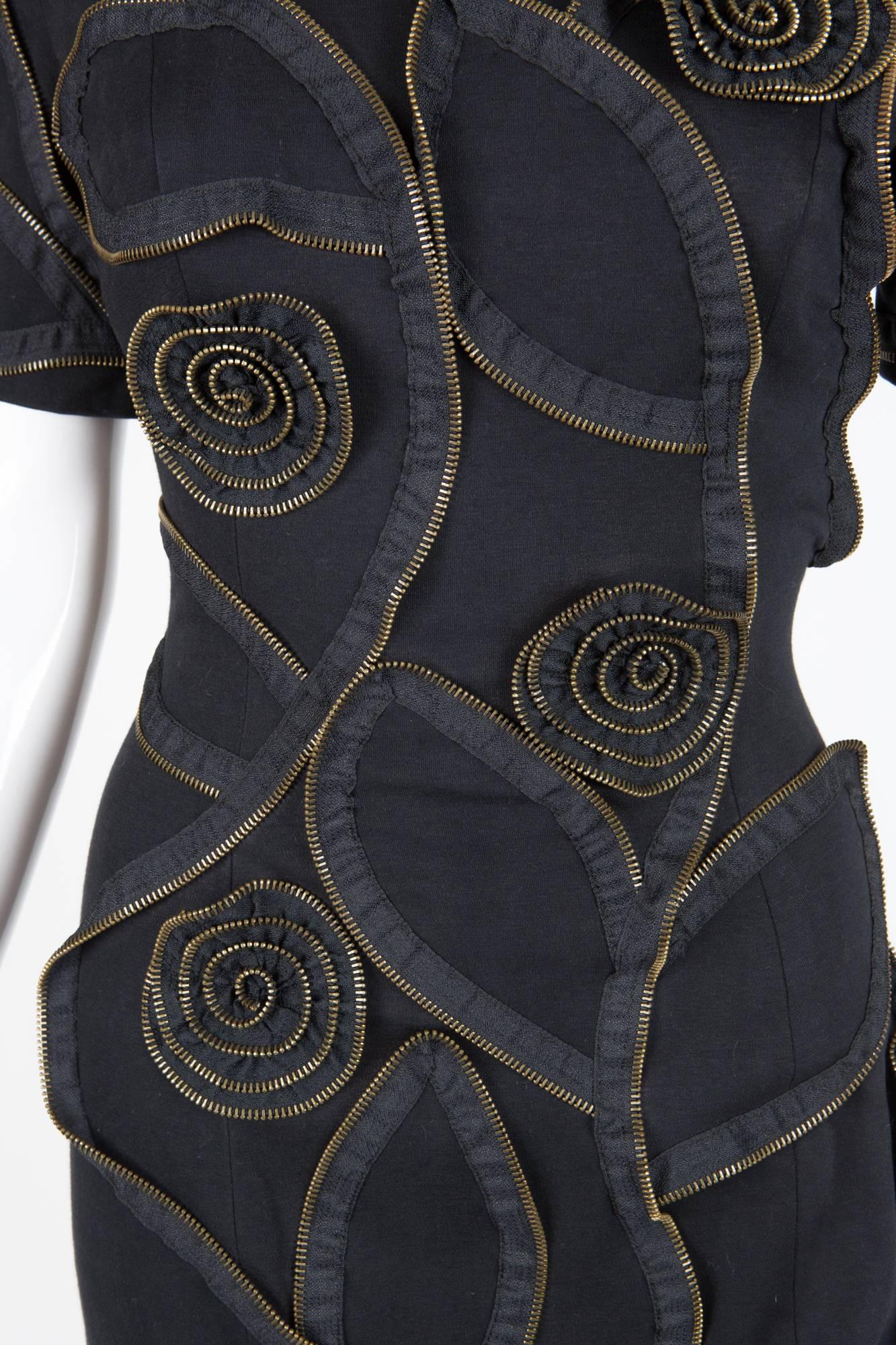 Gorgeous Moschino Black Zipped Dress 1