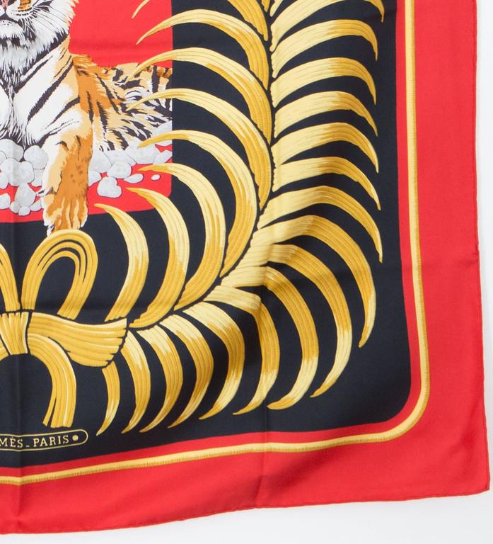 Rare Hermes Tigre Royal Silk Scarf at 1stDibs | hermes tigre royal