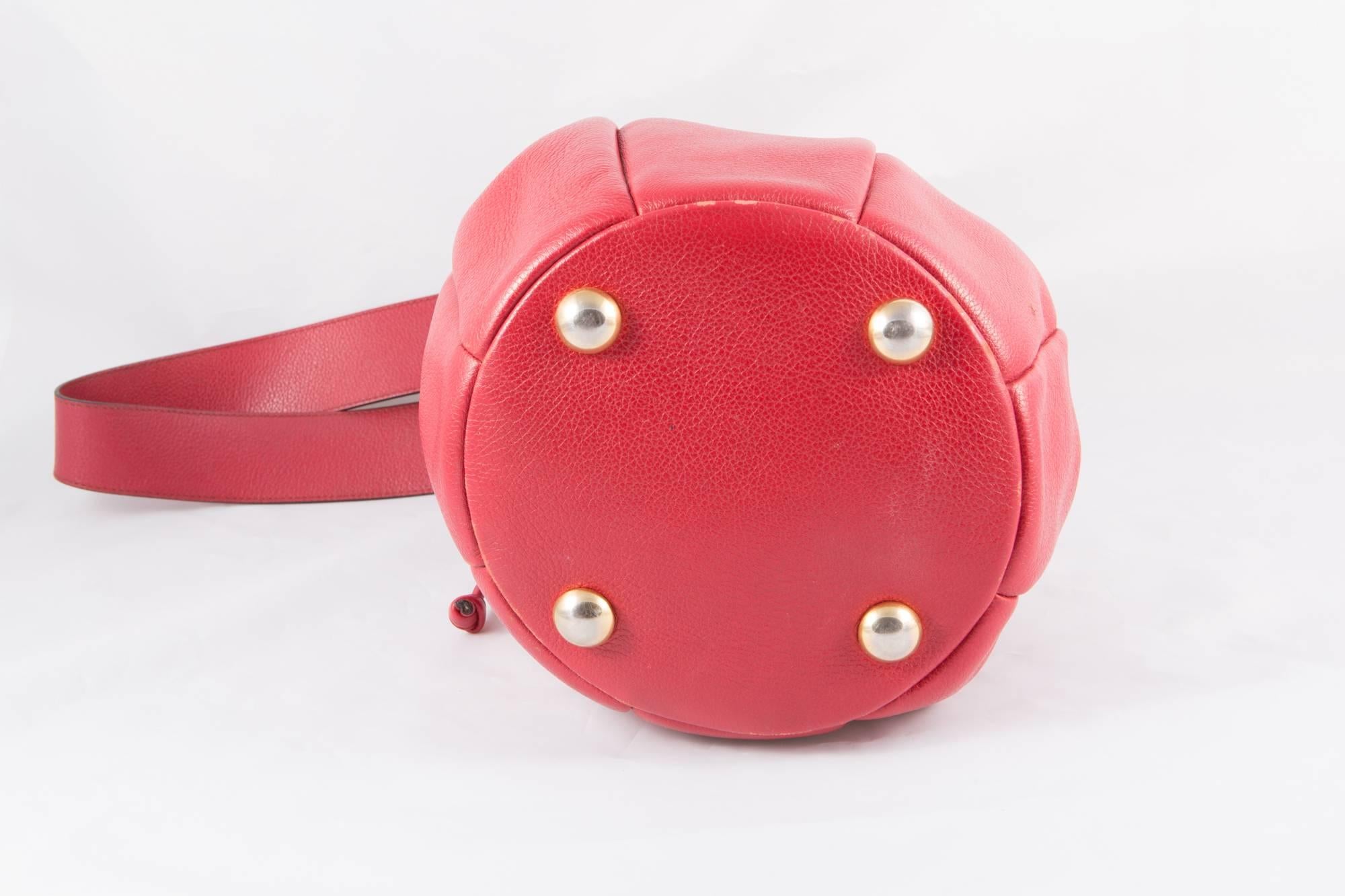 Women's or Men's Red Saint Laurent  Bucket Leather Bag