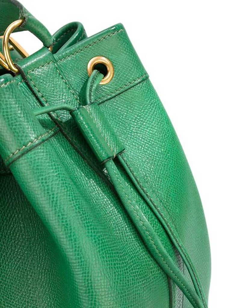 Hermes Green Leather Market Bucket Bag at 1stDibs hermes bucket bag
