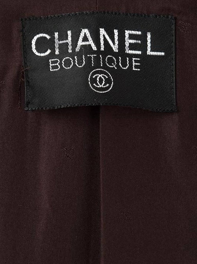 Chanel Cashmere Chocolate Long Double Breasted Overcoat For Sale at 1stdibs