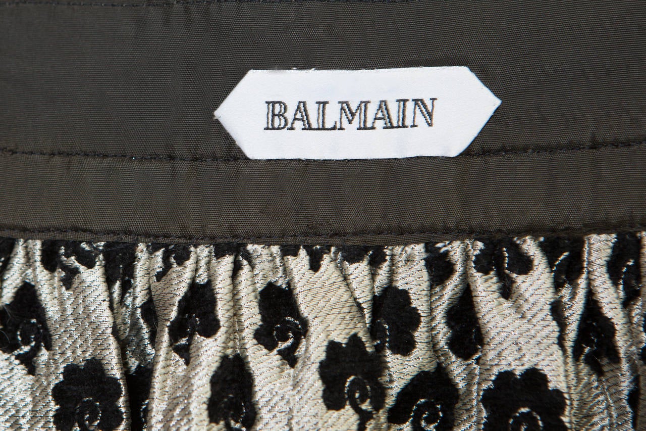 1980s Balmain Brocard Maxi Skirt 3