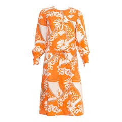 1960s Philippe Venet Silk Printed Dress 11