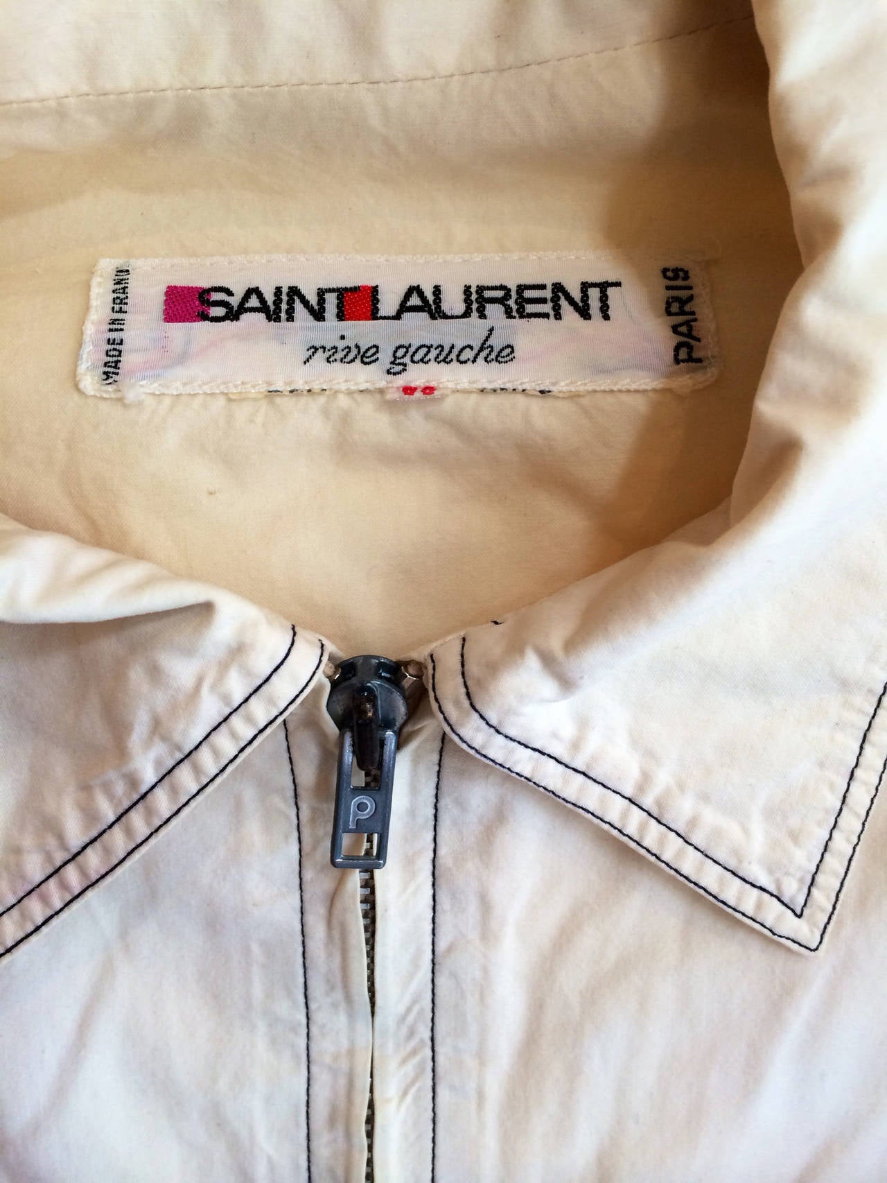 1970s Yves Saint Laurent Cotton Mechanics Jumpsuit 3
