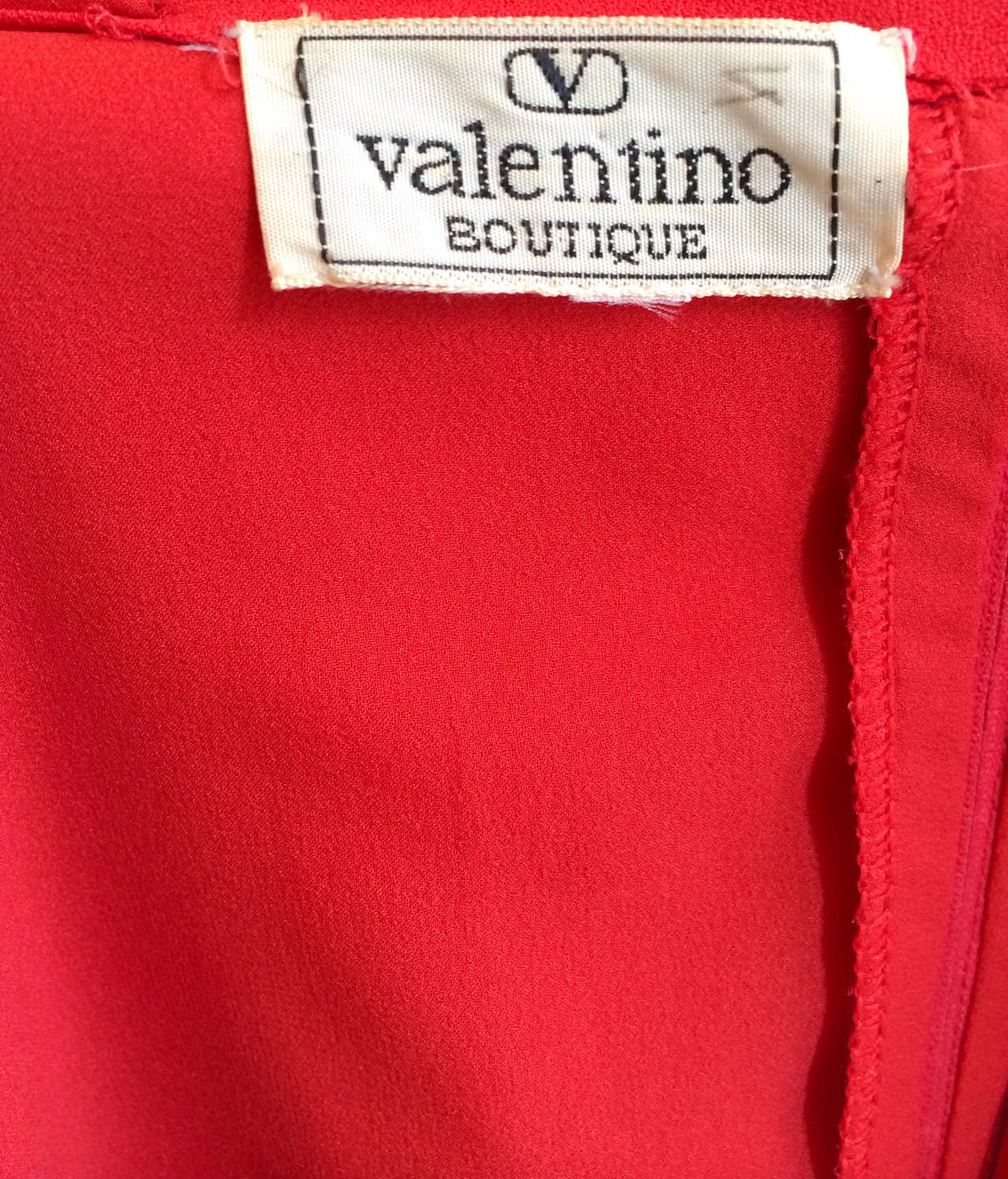 1980s Valentino Red Cocktail Dress at 1stDibs