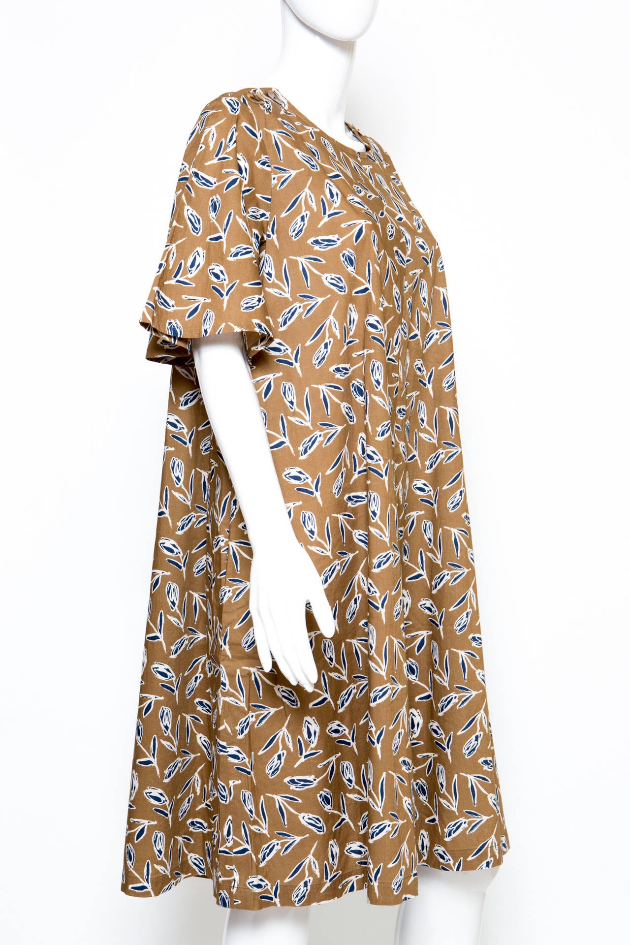 Women's 1980s Yves Saint-Laurent Printed Tulip Dress
