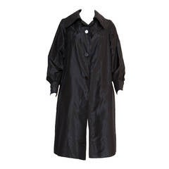 1960s Carven Silk Trench Coat 1